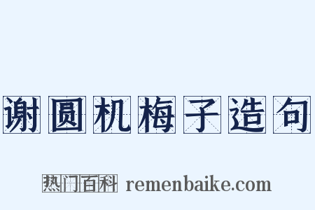 谢圆机梅子造句是什么意思的图片